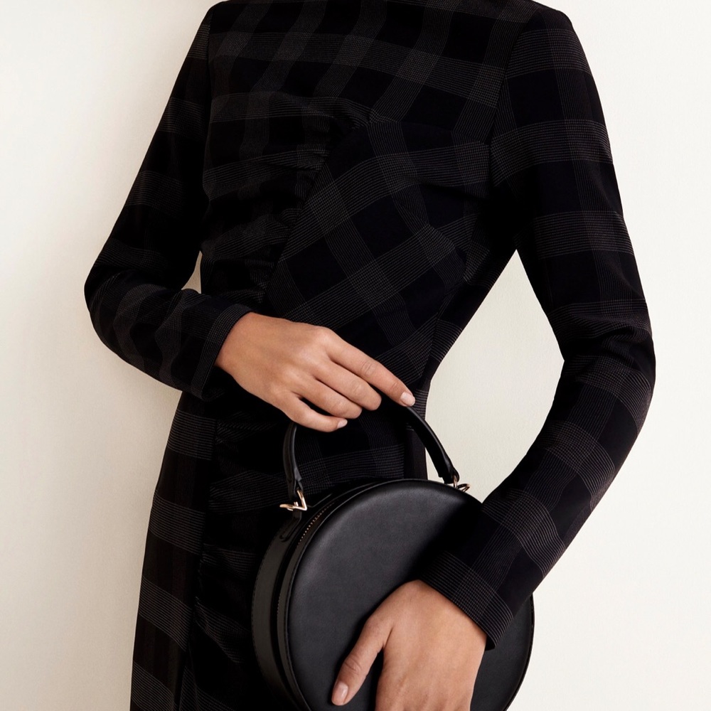 Mango Leather Round “Mini” Crossbody